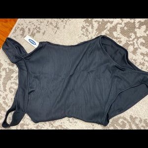 Old Navy black ribbed swimsuit